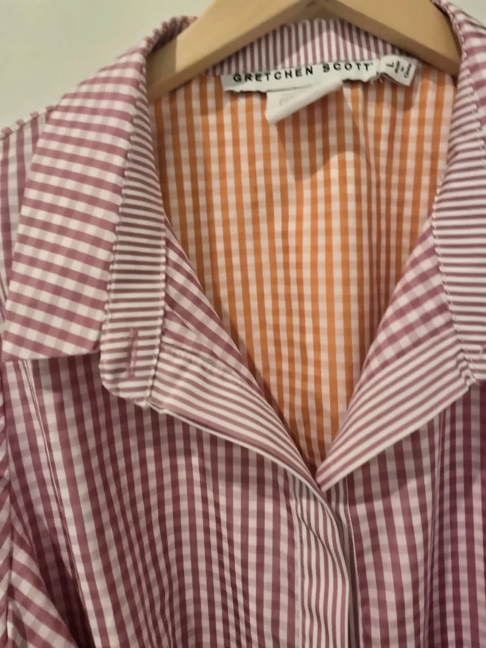 Gretchen Scott Designs Pink Gingham Tie-Waist Shirt Dress - Picture 3 of 5